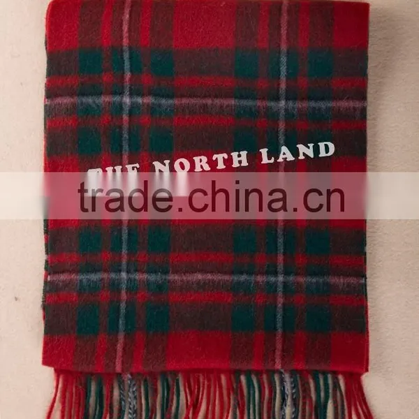 Wool Cashmere Scottish Tartan Scarf WCS14112212 photo-3