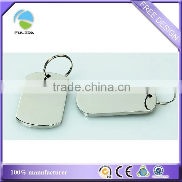 Custom Metal Zinc Alloy Brass Dog Tag Keychain With 80cm Chain photo-3