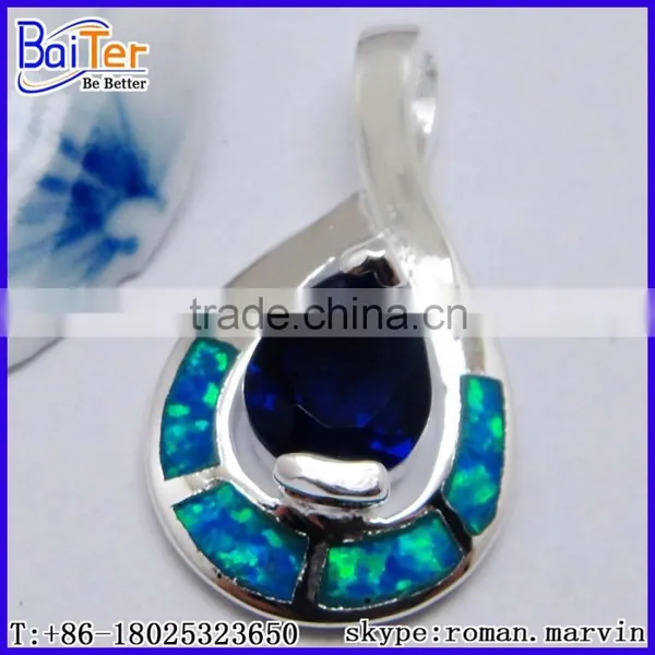925 Sterling Silver Created Opal And Garnet Diamond Jewelry Pendants And Charms photo-3