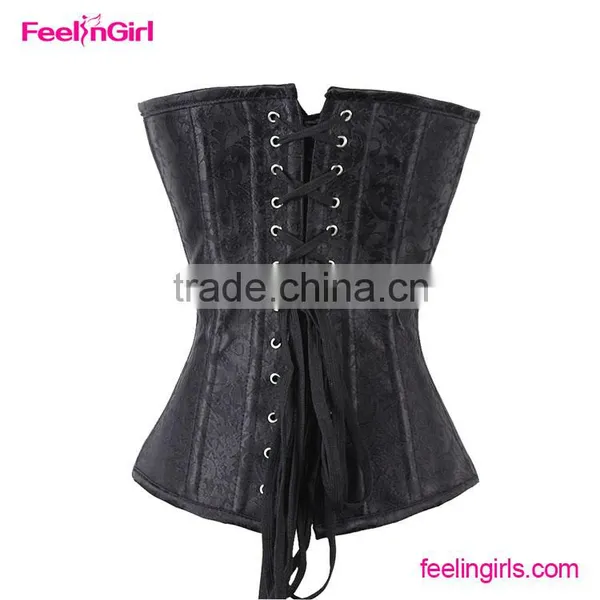 Cheap Black Steampunk Wholesale XXL Elegant Bustier Corset Tops photo-3