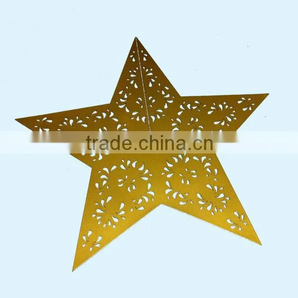 Golden Craft Metal Star, Holiday Decorative Star, Sheet Metal Fabrication