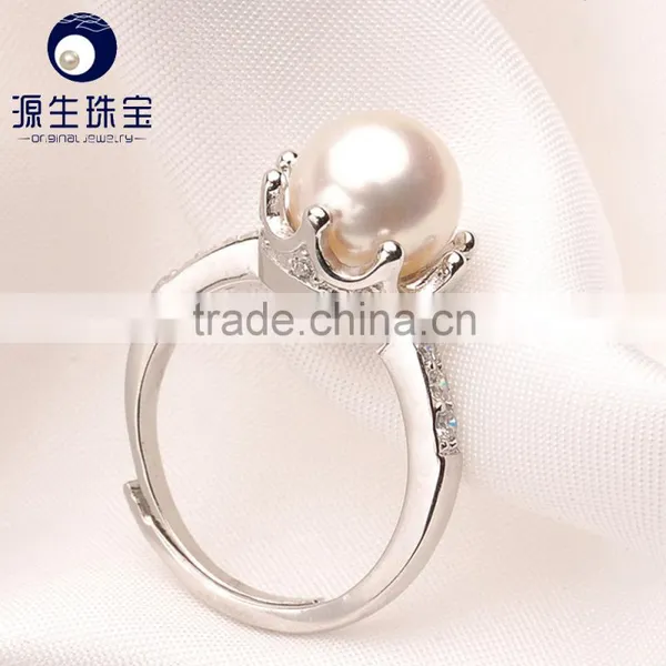 Fashion Jewelry White Lovely Freshwater Pearls Rings for Women photo-2