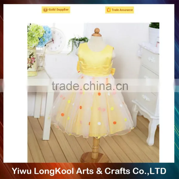New Arrival Hot Sale Baby Dress Designs Light Yellow Wedding Tutu Dress photo-2
