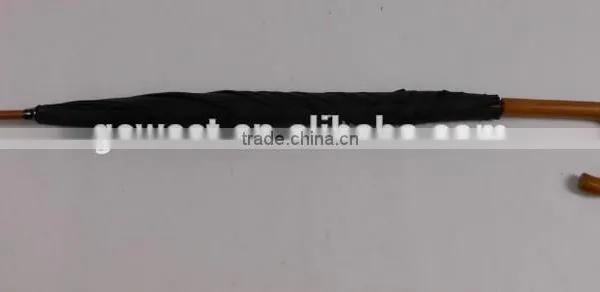 23 Inches Black Color Wooden Handle Umbrella Wholesaler photo-4