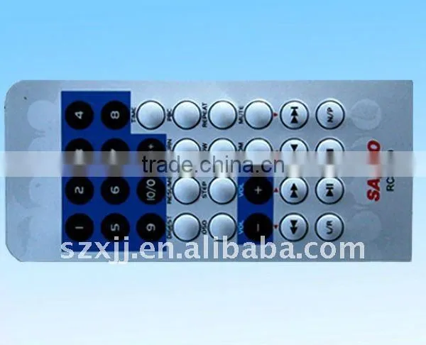 Controller Membrane Switch With Embossed Leds and Metal Domes