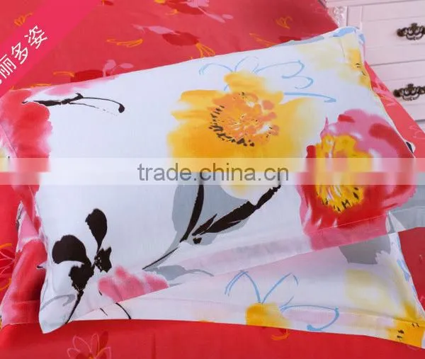 100% cotton lovely flower printed pillowcase