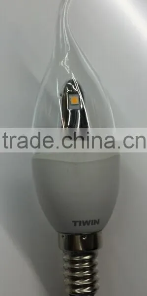 TIWIN 4W LED Candle 5700K Flame White Body With CE,RoHS&TUV Certification photo-4