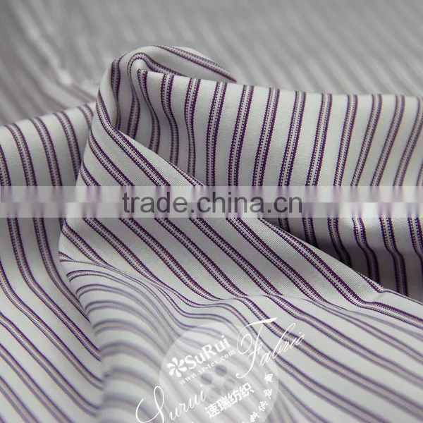 Wholesale Products! 4mm Polyester Cotton Stripe Shirt Fabric photo-4