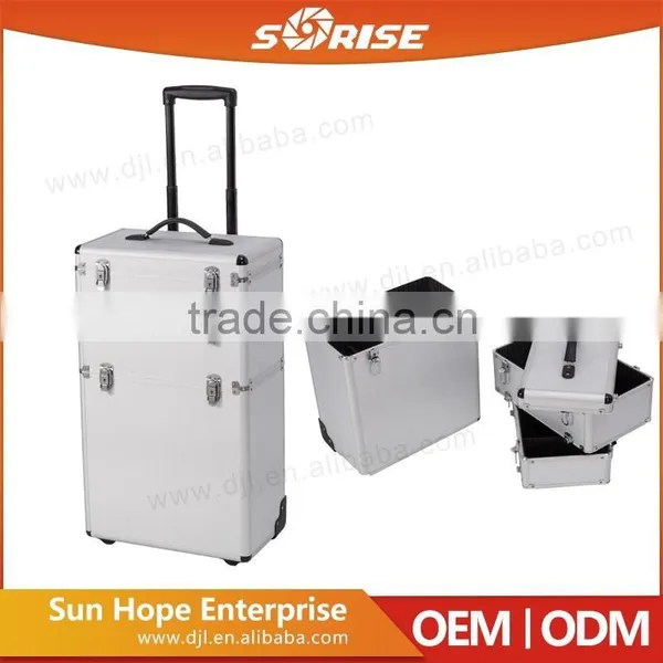 High Quality Lovely 2 In 1 Pull Out Trays Trolley Makeup Case photo-6