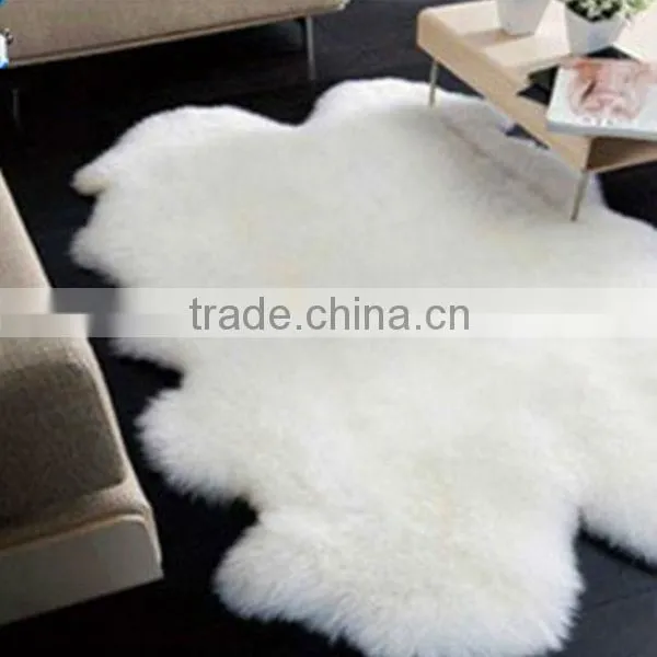 Wholesale Environmental White Sheep Fur Rugs for Homeliving