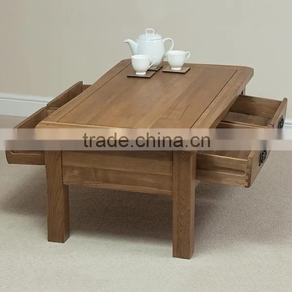 Yongyi Ranch Oak 4 Drawer Wooden Coffee Tables photo-3