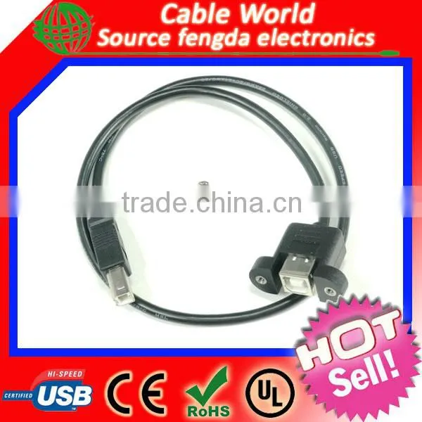 USB Panel Mount Type B Cable Male to Female