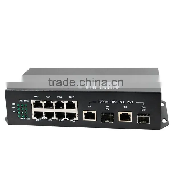 8 Port 10 100 1000mbps Poe Switch With 2 Gigabit Sfp Rj45 photo-3