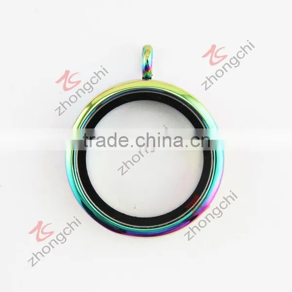 Zinc Alloy Colorful Plating Glass Locket Pendant photo-3