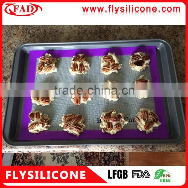 Square Round Shape Multifunctional Food Grade Silicone Fiberglass Baking Mat photo-5