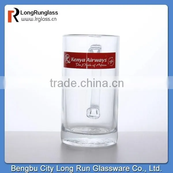 LongRun 370ml Wholesale Round Bottom Custom Sprinting Heavy Beer Mug photo-2