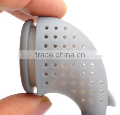 Lovely Shark Silicone Tea Strainer Tea Filter Tea Infuser Portable Tea Tools Kitchen Accessories photo-3