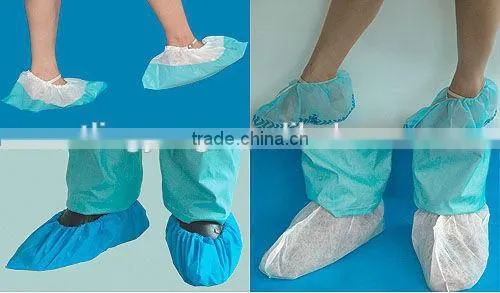 High Quality Nonwoven Household Green Disposable Non Skid Shoe Cover photo-6