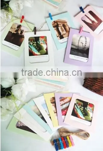 Photo Deco Paper Frame + Wooden Clothespin + Deco String Set_3x5 Inch Post photo-2