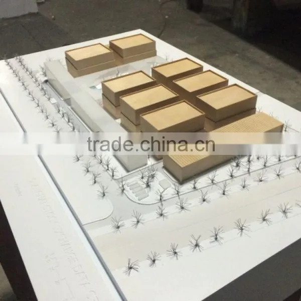 1/1000 Scale Wood Material Working Model of Stock Exchange Center photo-2