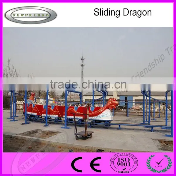 Funfair Kids and Adults Outdoor Amusement Park Rides Dragon Sliding Roller Coaster for Sale photo-2