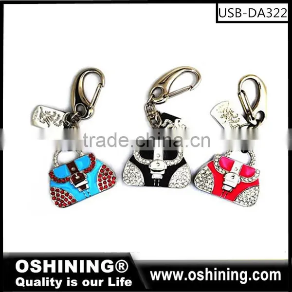 China Manufacturer Promotional Crystal Bag Shape Usb Memory 2gb-128gb for Gift (USB-DA322) photo-3