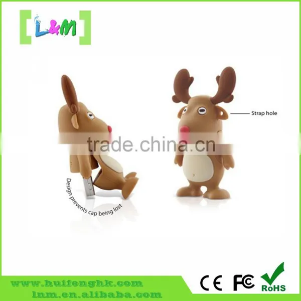 Gift Pvc Christmas Tree Usb Flash Drive, 32 gb Usb Christmas, Christmas Deer Shape Usb 1tb photo-2