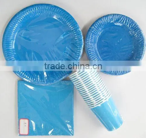 solid color paper tableware