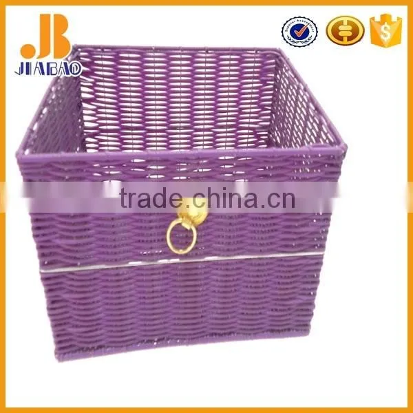 Plastic Rattan Blue Storage Cabinet photo-5