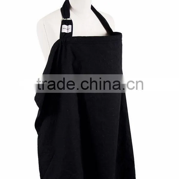 100% Cotton Sateen Black Fashion Mummy Breastfeeding Canopy for Stroller photo-2