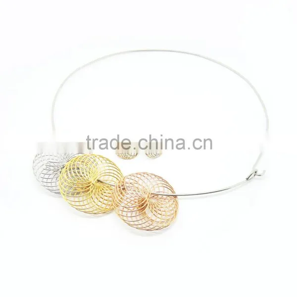 Awesome Wire Work Twisting Geometry Necklace for Women photo-2