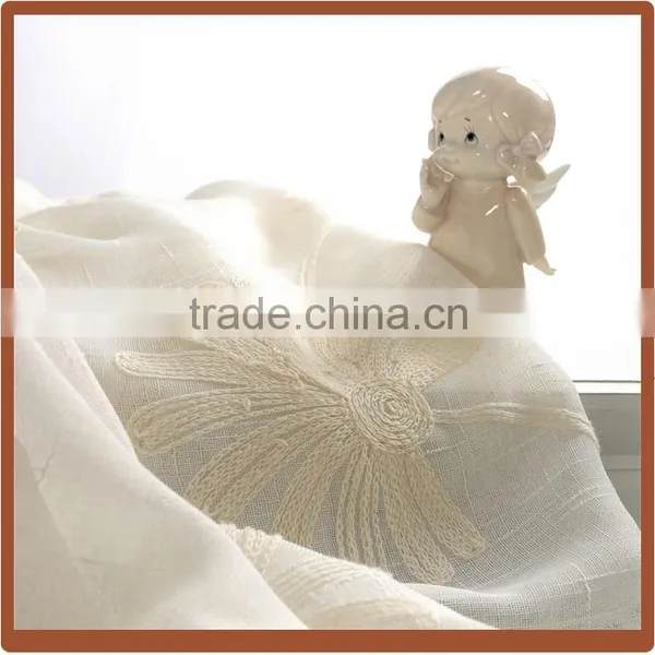 Embroidered Sheer Cotton Fabric for Curtain Cortinas for Home photo-2