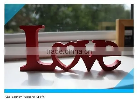 Painted MDF Love Letters Black and Red Color Wooden Letter photo-2
