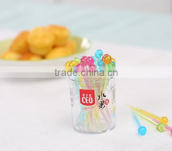 Reusable Plastic Food Fruit Dessert Cupcake Picks Set photo-2
