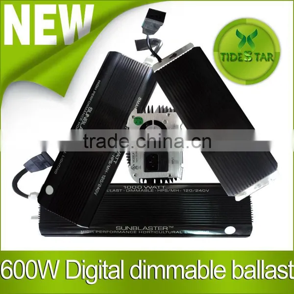 600w Hydroponics HPS MH Grow Light Kit/Hydroponic 600 Watt HPS MH Grow Light Bulb Digital Dimmable Ballast Wing Reflector Set photo-3