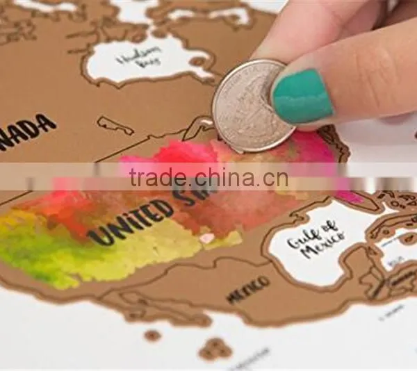 Travel Maps "It's a Beautiful World" Scratch Your Travels Track Map photo-4