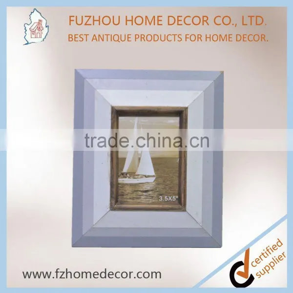 Terse Style Wooden Painting Photo Frame With Color Stripe for Decoration or Gift photo-6