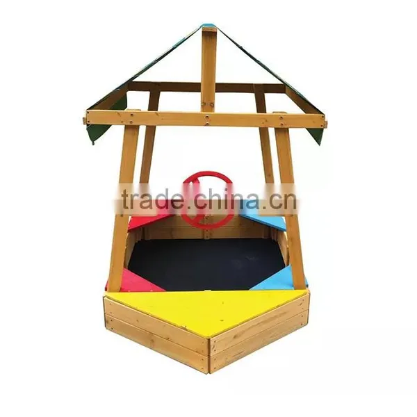 Wooden Sandpit Sand Box With Canopy photo-3