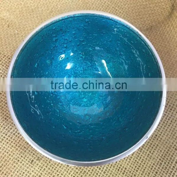 Enamel Metal Bowl | Food Grade Aluminium Blue Enamel Serving Bowl photo-2