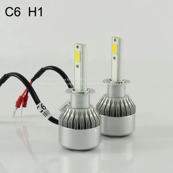 LED фара C6 h1 cob 30Вт/Лампочка 60Вт/Набор 6400 лм/набор Лампочки LED для фар Hi/Lo LED автомобильные фары