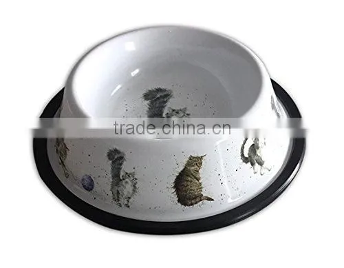 Carbon Steel With Powder Coated Food/Water Serving Cat Feed Pet Bowl photo-2