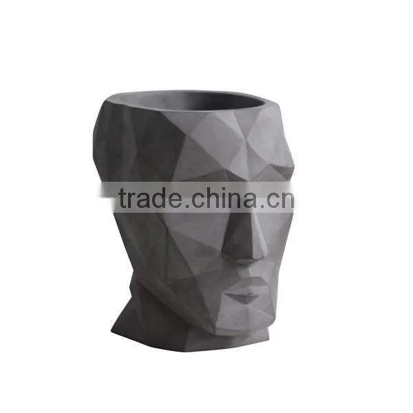 Handsome Man Head Concrete Succulent Planter Pot photo-2