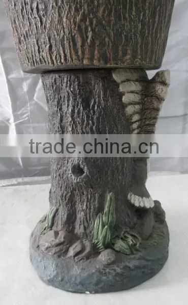 Knock-down Fiberglass Duck Wooden Flower Pots for Livingroom photo-3