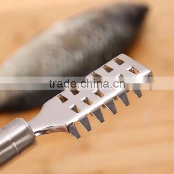 Stainless Steel Practical Kitchen Cutter Clean Fish Scales Knife Scales Scraping Seafood Tool photo-3