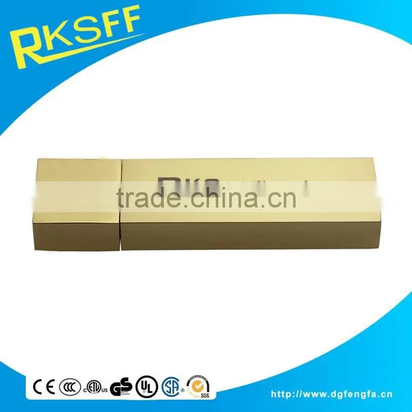 2017 Business Gifts Zinc Alloy Gold Plating USB Shell With Logo photo-5