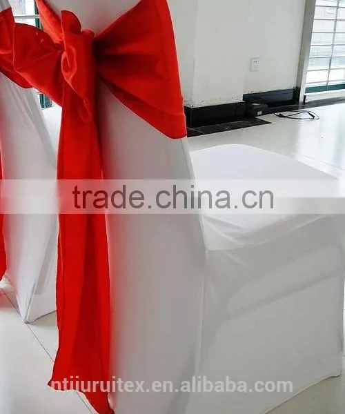 Red Satin Chair Sash for Party Decoration photo-2