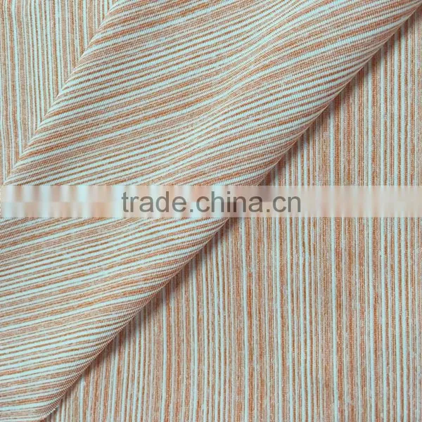 New Arrival Cool Stripe Orange Knit Single Jersey Fabric photo-6