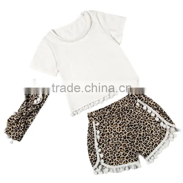 Toddler Summer Outfit Children Clothes Top and Shorts 3pcs Set photo-3