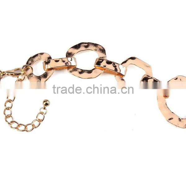 Big Brand Irregular Geometric Circle Alloy Long Chain Necklace photo-4