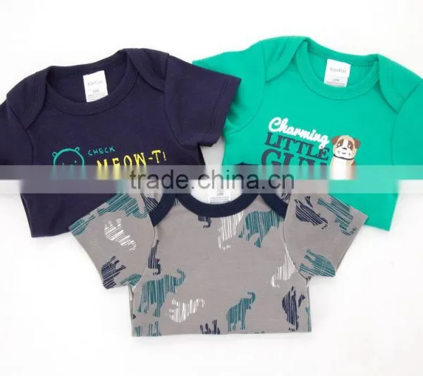 2017 Wholesale 3 Piece/lot Sleeveless Soft Cotton Baby Rompers For Newborn photo-2
